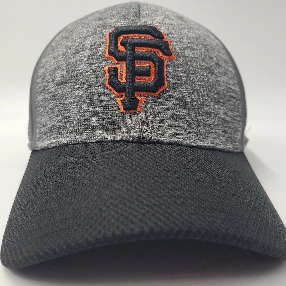 San Francisco Giants‎ Hat Fitted L-XL New Era 39Thirty Gray Black MLB Flex Men